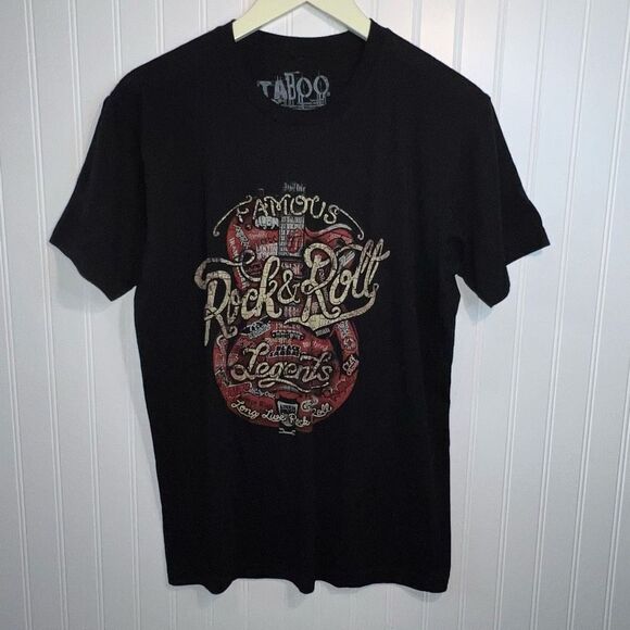 Taboo Famous Rock & Roll Legends Guitar Adult T-Shirt Size M - Picture 1 of 9